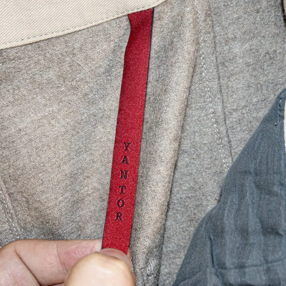 YANTOR Japan Small Wool Trouser Pants in Khaki Beige